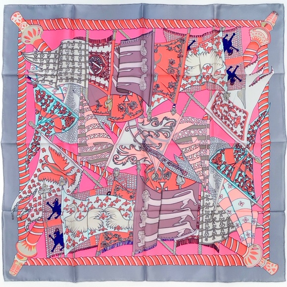 Hermes Accessories - NWT Vintage Hermès Carré 90 "Étendards et Bannières"